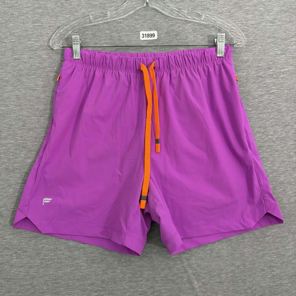 Fabletics Men's Size Medium Purple One Shot 5" Inseam Lined Activewear Shorts